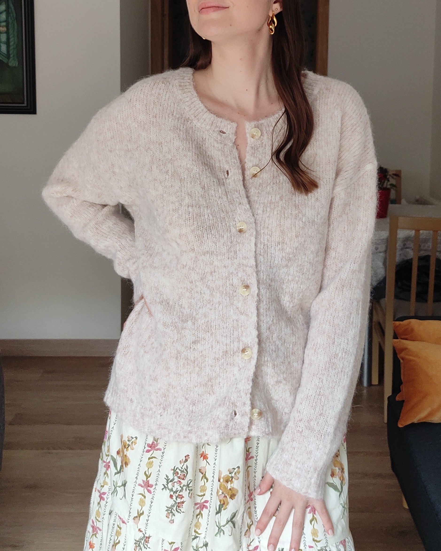 Cardigan punto Elia Taupe