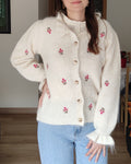 Cardigan punto bordada Ally