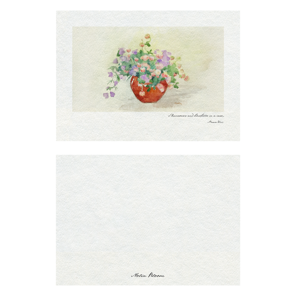 Postal Primavera Tréboles y Campanillas