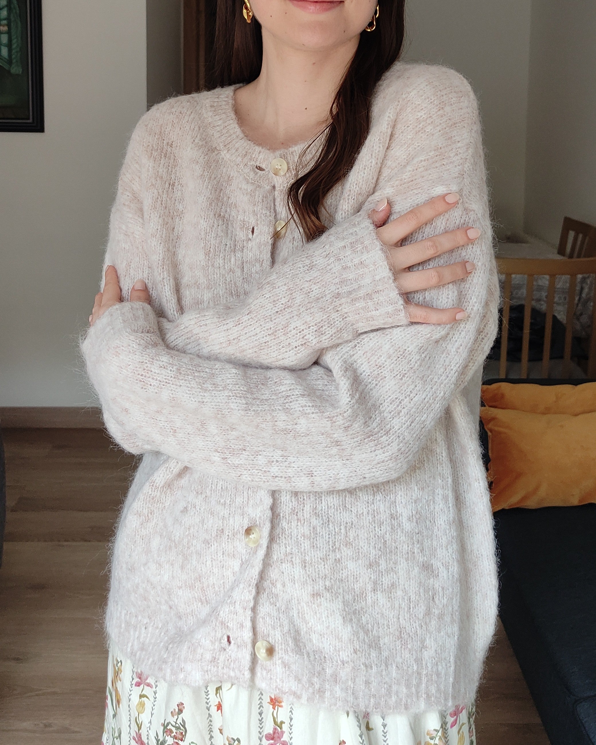 Cardigan punto Elia Taupe